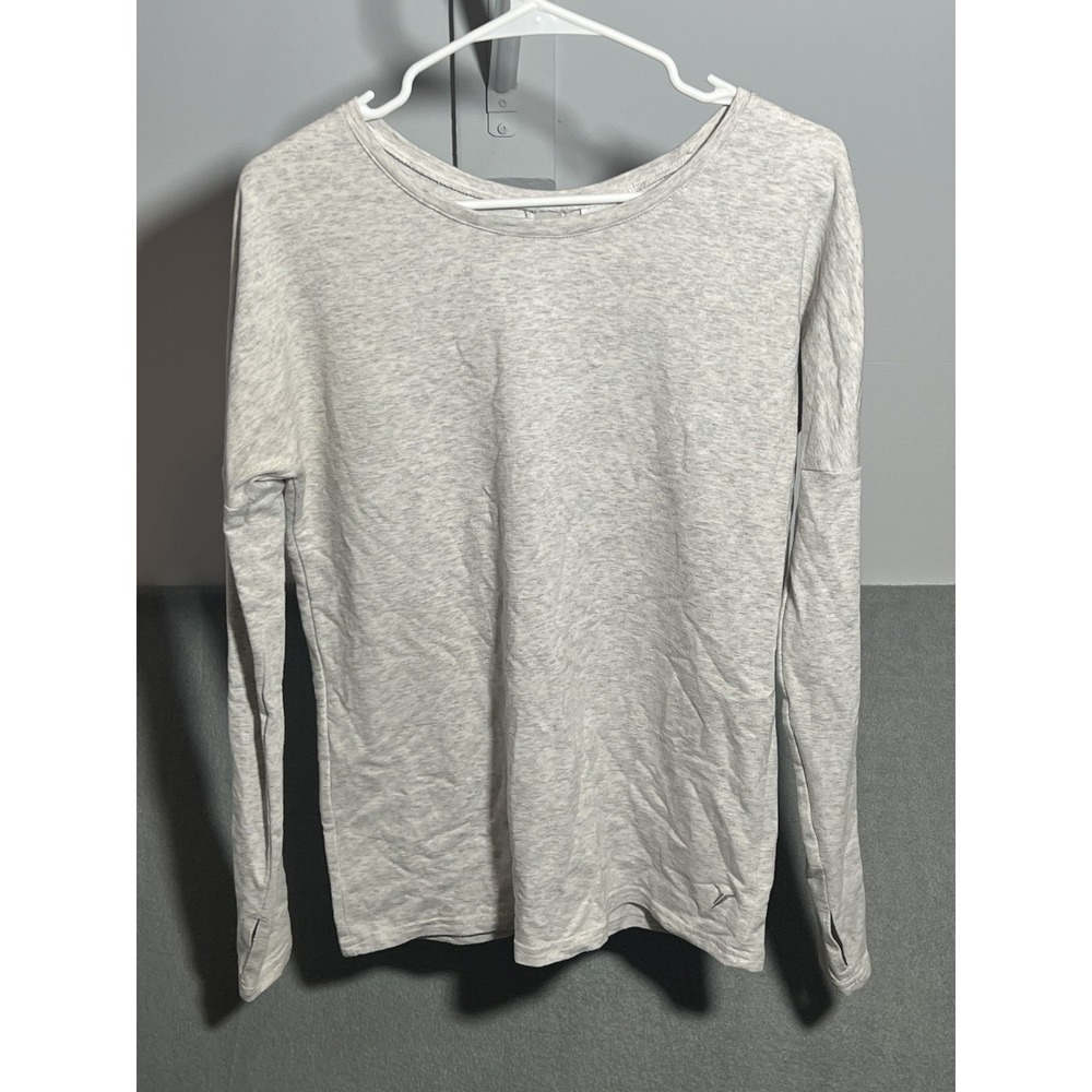 Old Navy Active‎ GO-DRY Women's Small Gray Heather Long Sleeve Thumbhole Top